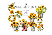 Vintage Style Sunflowers Clip Art-18, an Object Illustration by Lulu Digital Art Studio (Thumbnail 1 of 3)