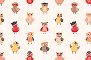 Cute owls seamless patterns, a Pattern Graphic by Good Studio (Thumbnail 5 of 10)