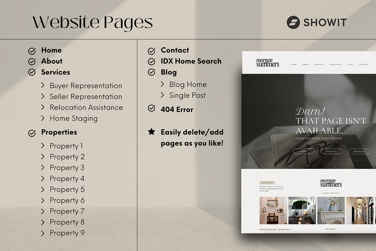 Real Estate Website Showit Template, a Squarespace Template by Warmsoulgallery (Photo 9 of 10)