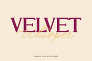 Velvet Whisper Serif Script Font, a Serif Font by Helotype (Thumbnail 1 of 9)
