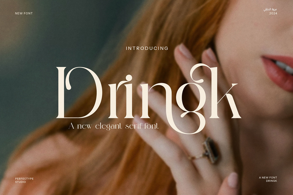 Dringk Stylish Serif Font, a Serif Font by Perfectype (Photo 1 of 8)