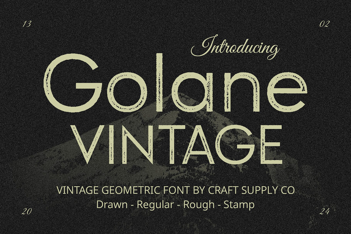 Golane Vintage, a Sans Serif Font by Craft Supply Co. (Photo 1 of 8)