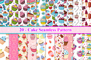 Cupcake Seamless Pattern, a Pattern Graphic by Digital Studio (Thumbnail 1 of 5)