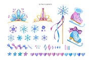 Frozen Tale Clipart & Patterns, an Illustration by Valin Malin (Thumbnail 2 of 11)