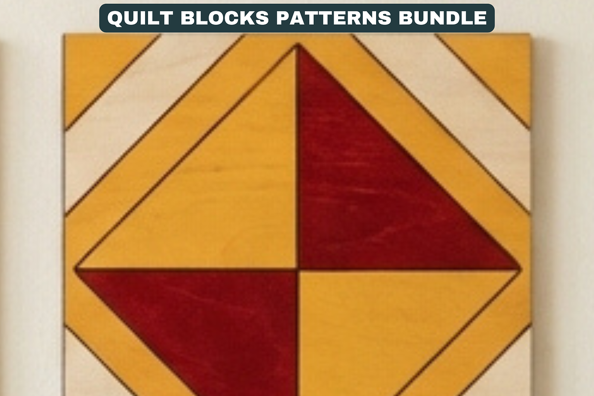Geometric Barn Quilt Block Patterns, a Pattern Graphic by AtacanDigital (Photo 13 of 19)