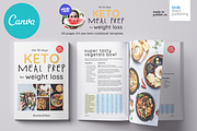 Keto Recipes Cookbook CanvaTemplate, a Magazine Template by DeLaGranSiete (Thumbnail 1 of 9)