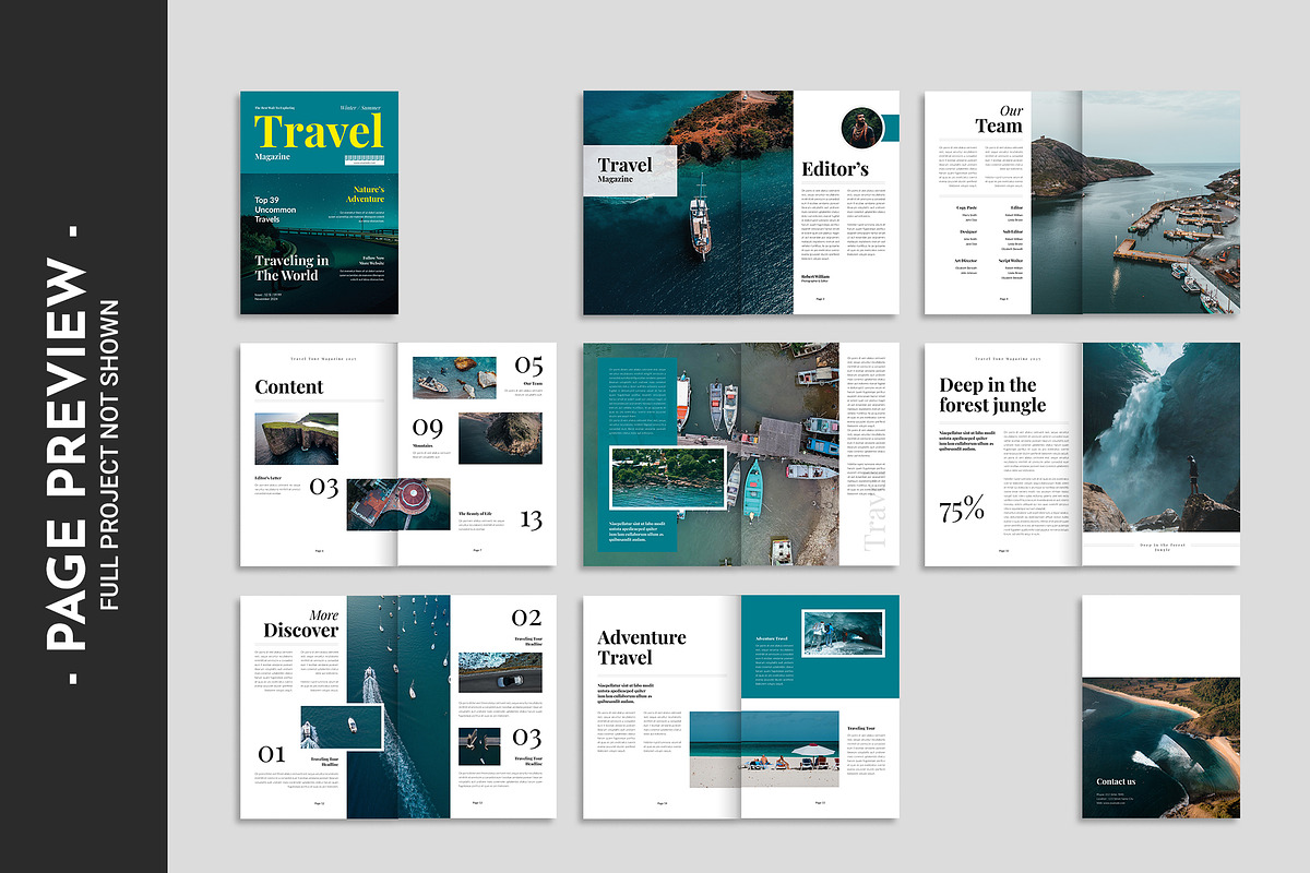 Travel Magazine Template, a Magazine Template by Spark_Creative (Photo 14 of 14)