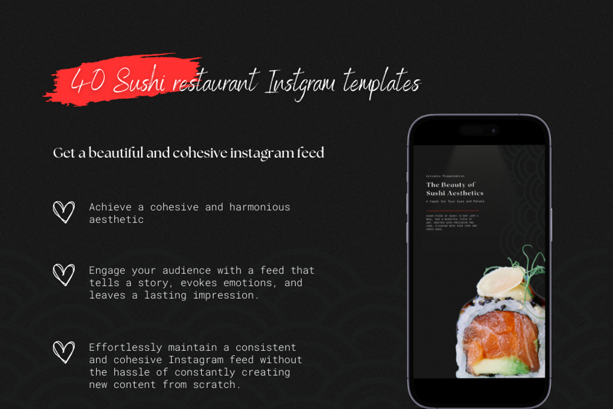 Sushi Restaurant  |  Canva, a Social Media Template by The Social Stuff (Photo 3 of 9)