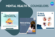 Mental Health Social Media Templates, a Social Media Template by I&K (Thumbnail 2 of 4)