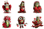 Whimsical Pickle Valentines Clipart, an Illustration by CreationArt (Thumbnail 4 of 5)