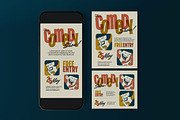 Brown Comedy Show Flyer Set, a Flyer Template by graphicook (Thumbnail 3 of 3)