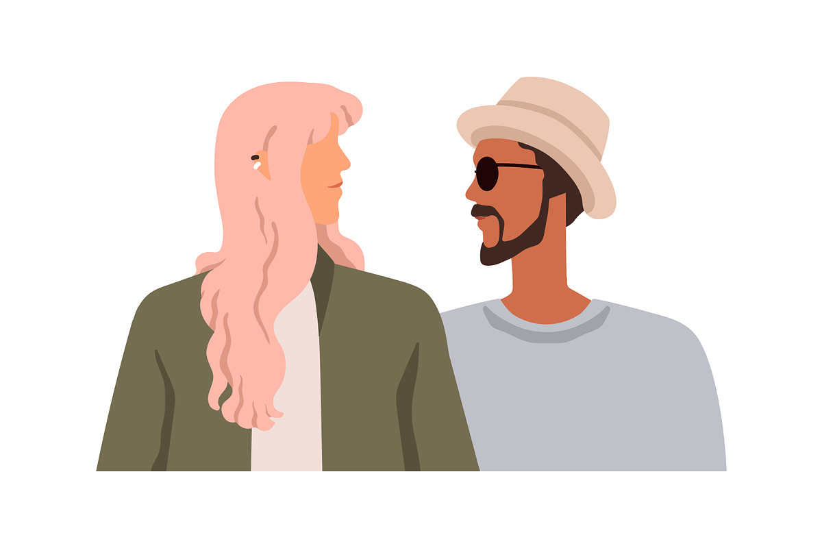 Diverse couples meeting set, a Person Illustration by Good Studio (Photo 4 of 16)