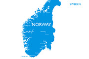 Vector map of Norway, an Illustration by ilynx (Thumbnail 2 of 2)