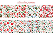 Christmas watercolor clipart, a Decorative Illustration by Hanna Hryharenka (Thumbnail 13 of 19)