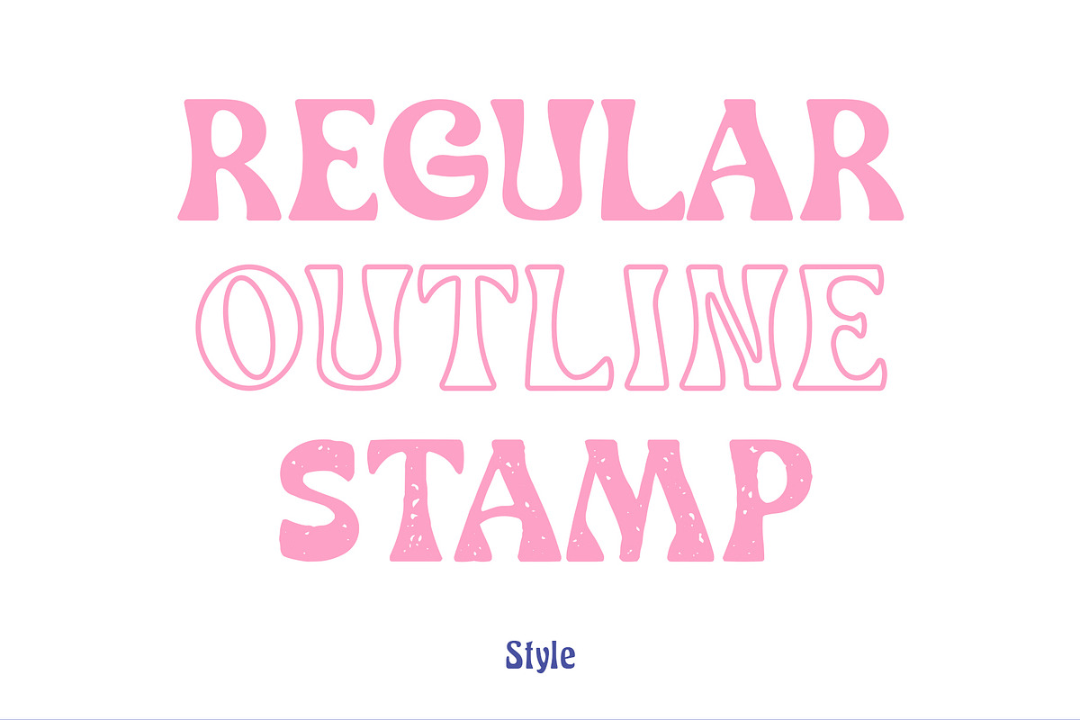 Funky Cosmic - Retro Groovy Font, a Serif Font by ariodsgn (Photo 6 of 10)