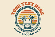 Palm trees with sun illustration, an Object Illustration by nandinigraphics (Thumbnail 2 of 3)