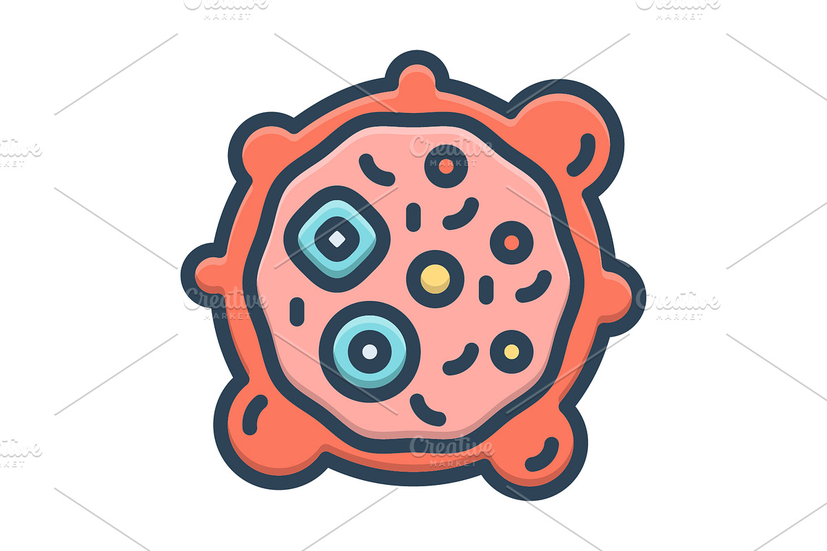 Cancer oncology color icon, a Duotone Icon by Creative priyanka