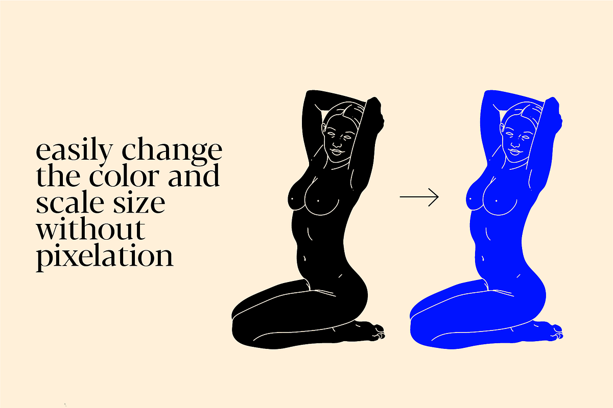 Female Bodies - Silhouette Art Set, a Decorative Illustration by Rough Edges Supply Co. (Photo 5 of 9)