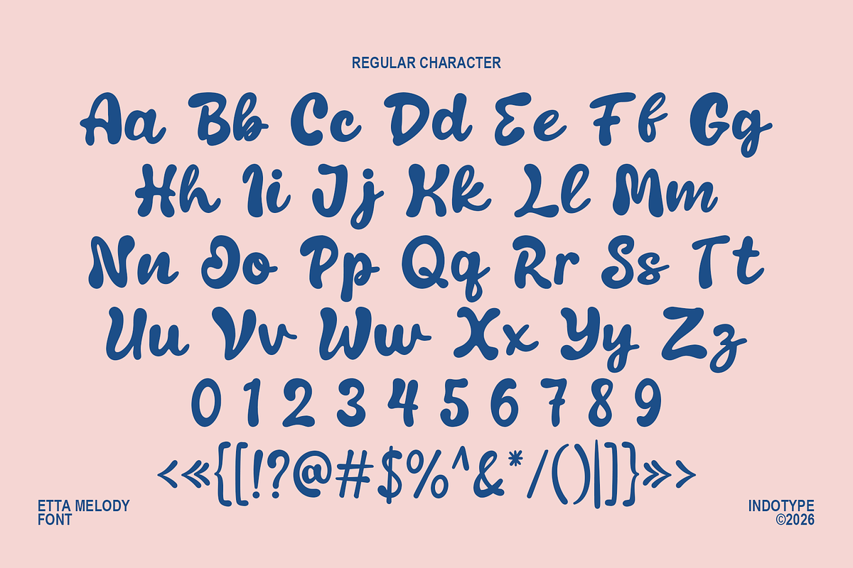 Etta Melody - Retro Bold Script, a Script Font by Indotype Foundry (Photo 5 of 10)
