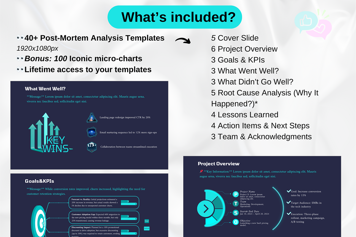 Post Mortem Analysis Presentation, a Presentation Template by GrowthHackingStudio (Photo 2 of 6)