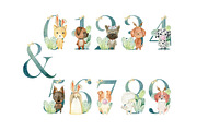 Watercolor alphabet with dogs., an Animal Illustration by TaPilipa (Thumbnail 4 of 4)