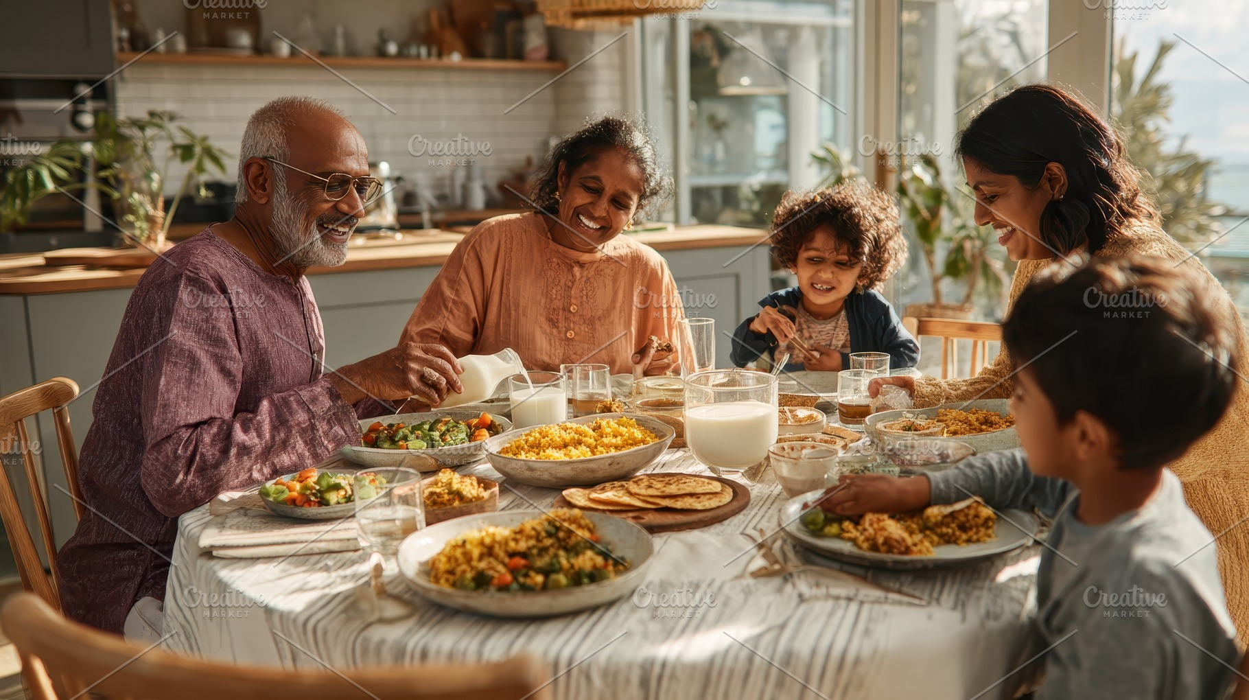 Happy Multigenerational Family Enjoy, a Photo by Pixeness Studio