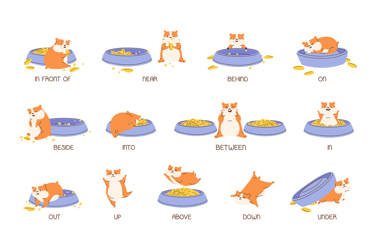 English prepositions of place set, an Animal Illustration by Good Studio (Photo 1 of 3)