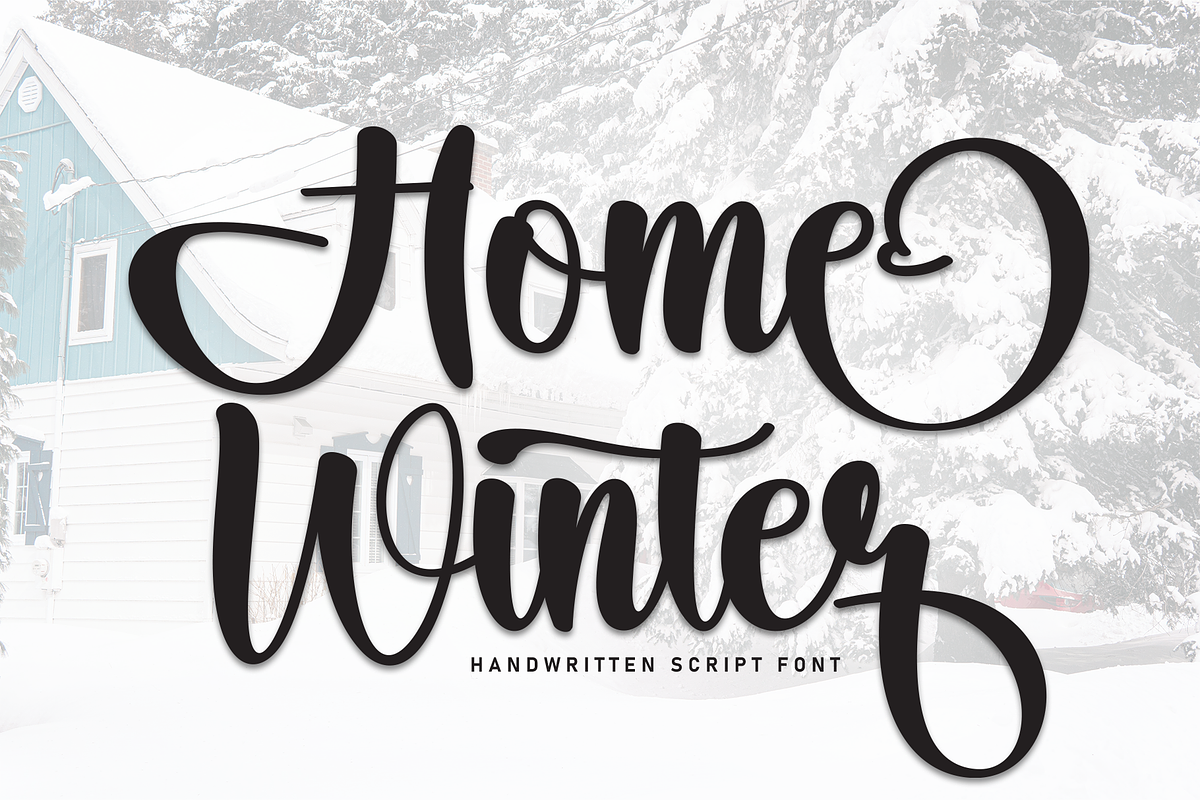 Home Winter | Script Font, a Handwritten Font by Scratchones (Photo 1 of 9)