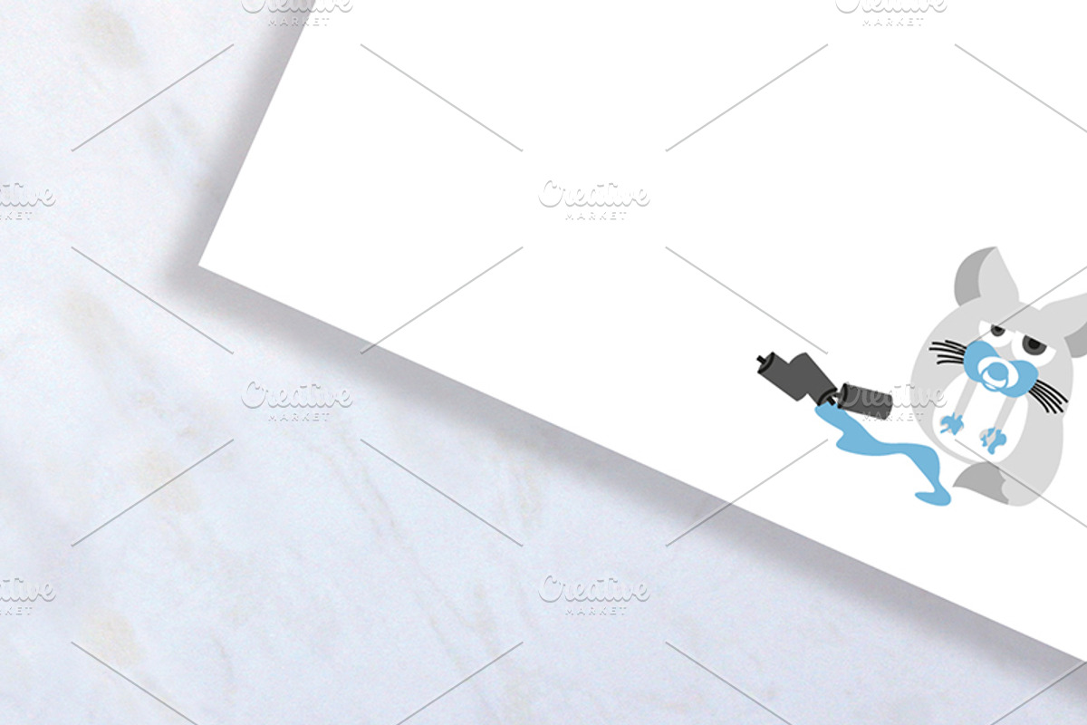 Baby Boy Personal Stationary Card, a Card Template by stockhype (Photo 2 of 2)