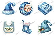 Baby’s 1st Blue Christmas Clipart, a Graphic by designcity5 (Thumbnail 2 of 5)