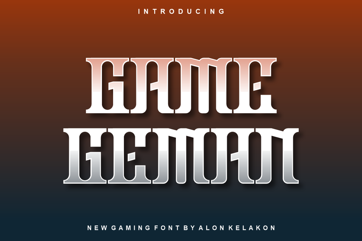 Game Geman Font, a Serif Font by alon kelakon (Photo 1 of 5)