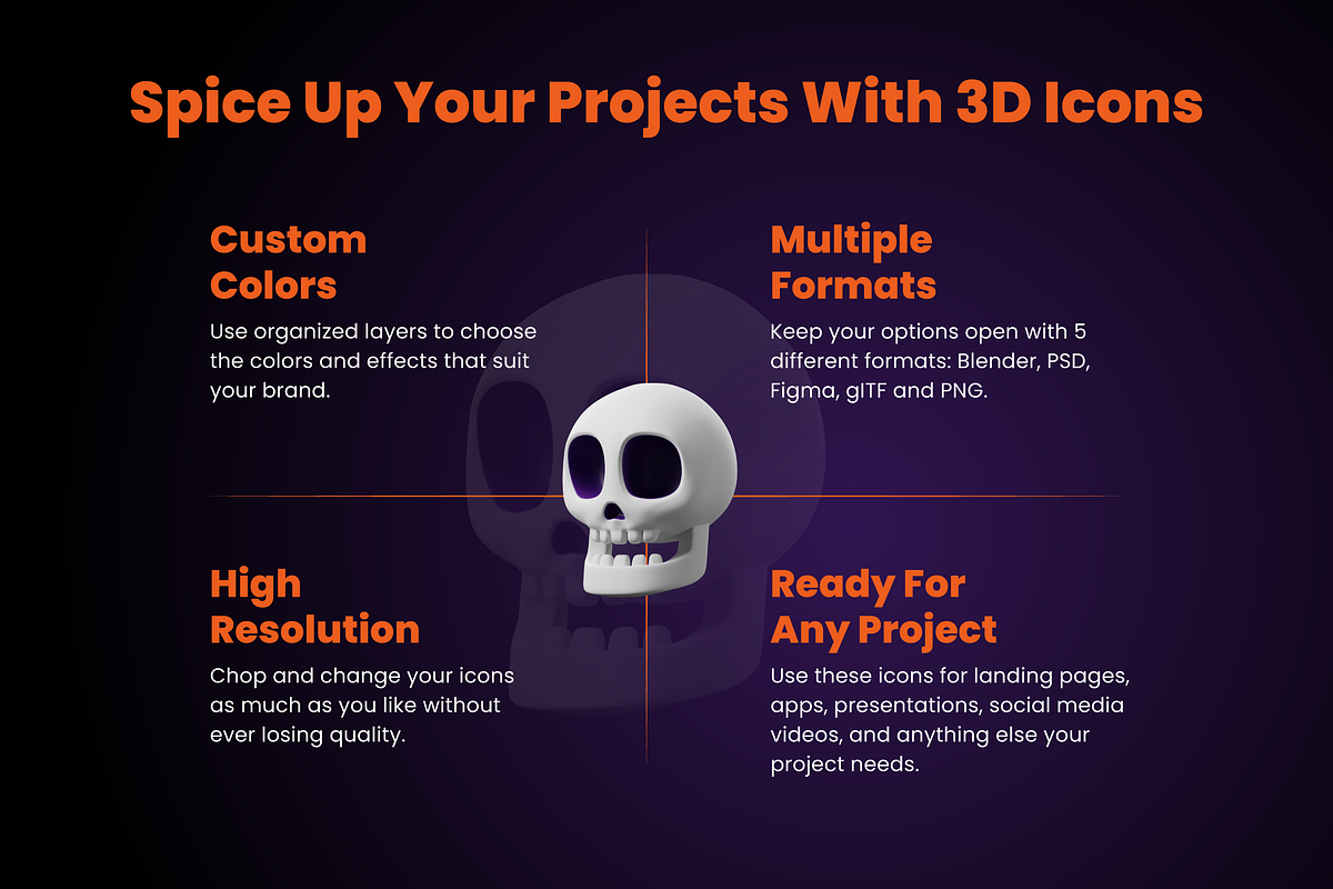 3D Halloween Icons, a 3D by Flat Icons (Photo 2 of 8)