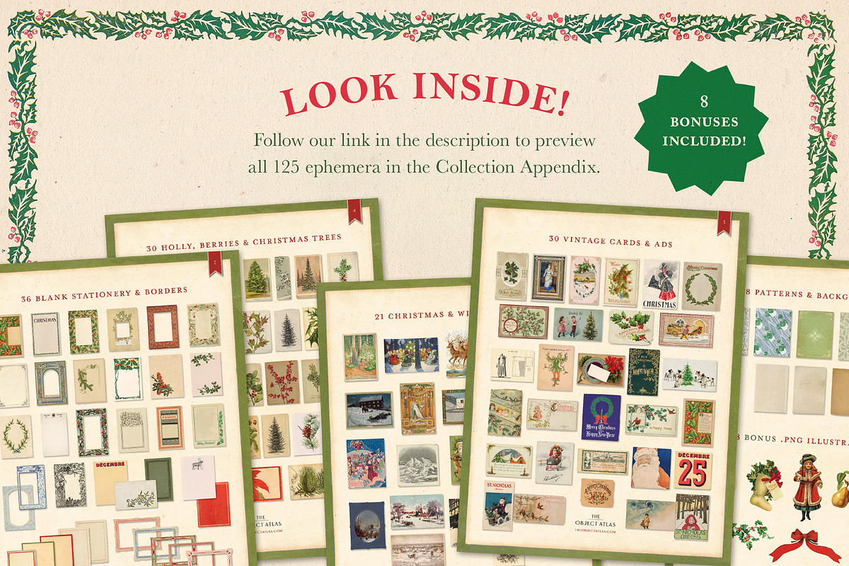 125 Vintage Christmas Ephemera, an Object Graphic by The Object Atlas (Photo 6 of 6)