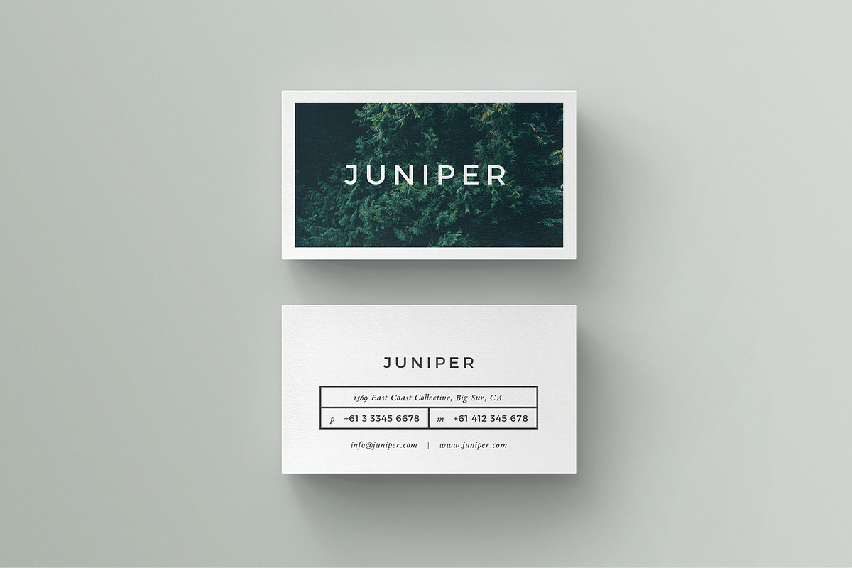 J U N I P E R Business Card Template, a Business Card Template by 46&2 Collective (Photo 3 of 9)