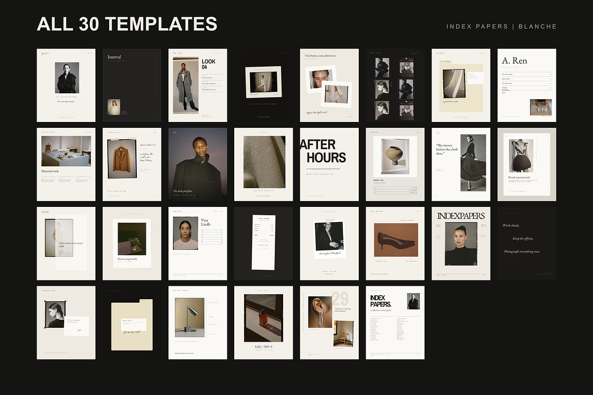INDEX PAPERS | 30 Canva Templates, a Social Media Template by BlancheStudio (Photo 9 of 9)