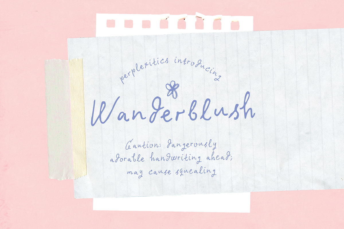 Wanderblush Adorable Handwritten, a Handwritten Font by Perplexitics (Photo 1 of 10)