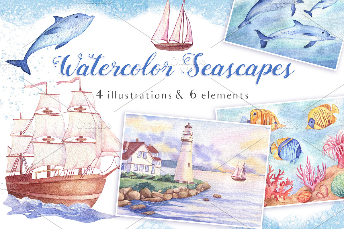 Watercolor Seascapes, an Illustration by Irina Diasli (Photo 1 of 10)