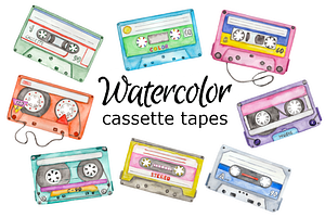 Watercolor Cassette Tapes