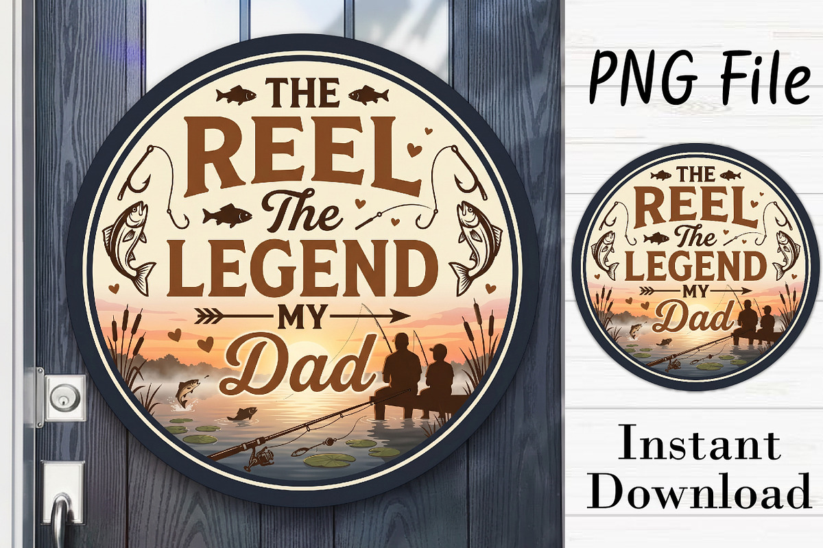 Sports Dad Door Hanger, The Reel, a Seasonal Illustration by Rose Art (Photo 1 of 3)