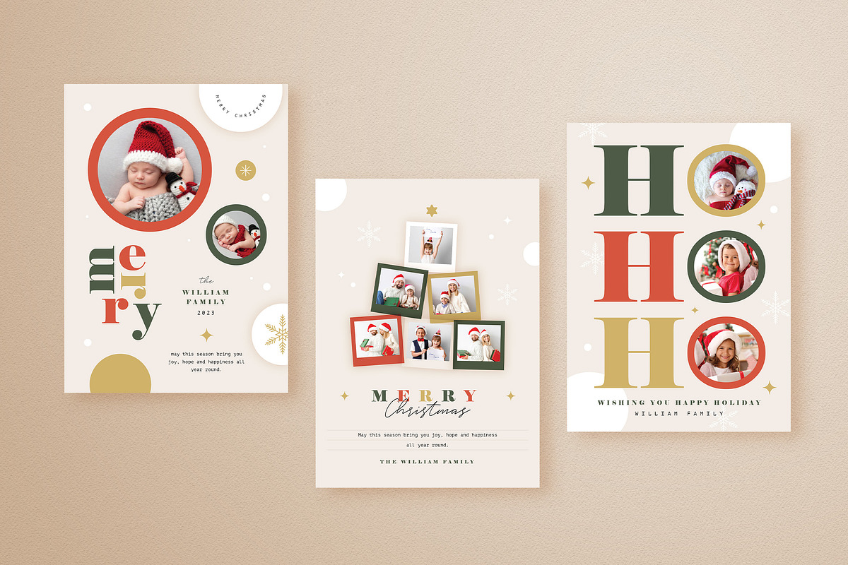 5 Christmas Photo Card /Holiday Card, a Card Template by Vynetta (Photo 3 of 4)