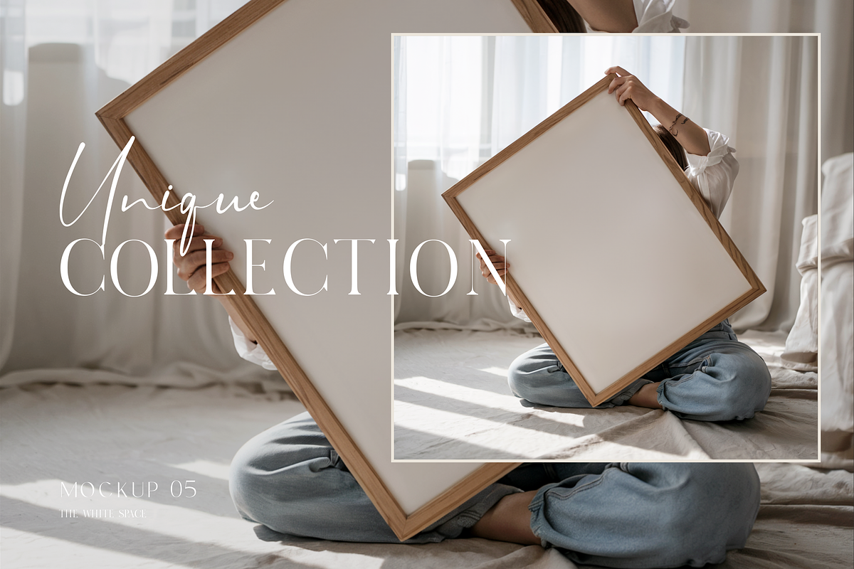 Frame Mockup Bundle - Wood Frame, a Household Mockup by The White Space Co. (Photo 2 of 7)