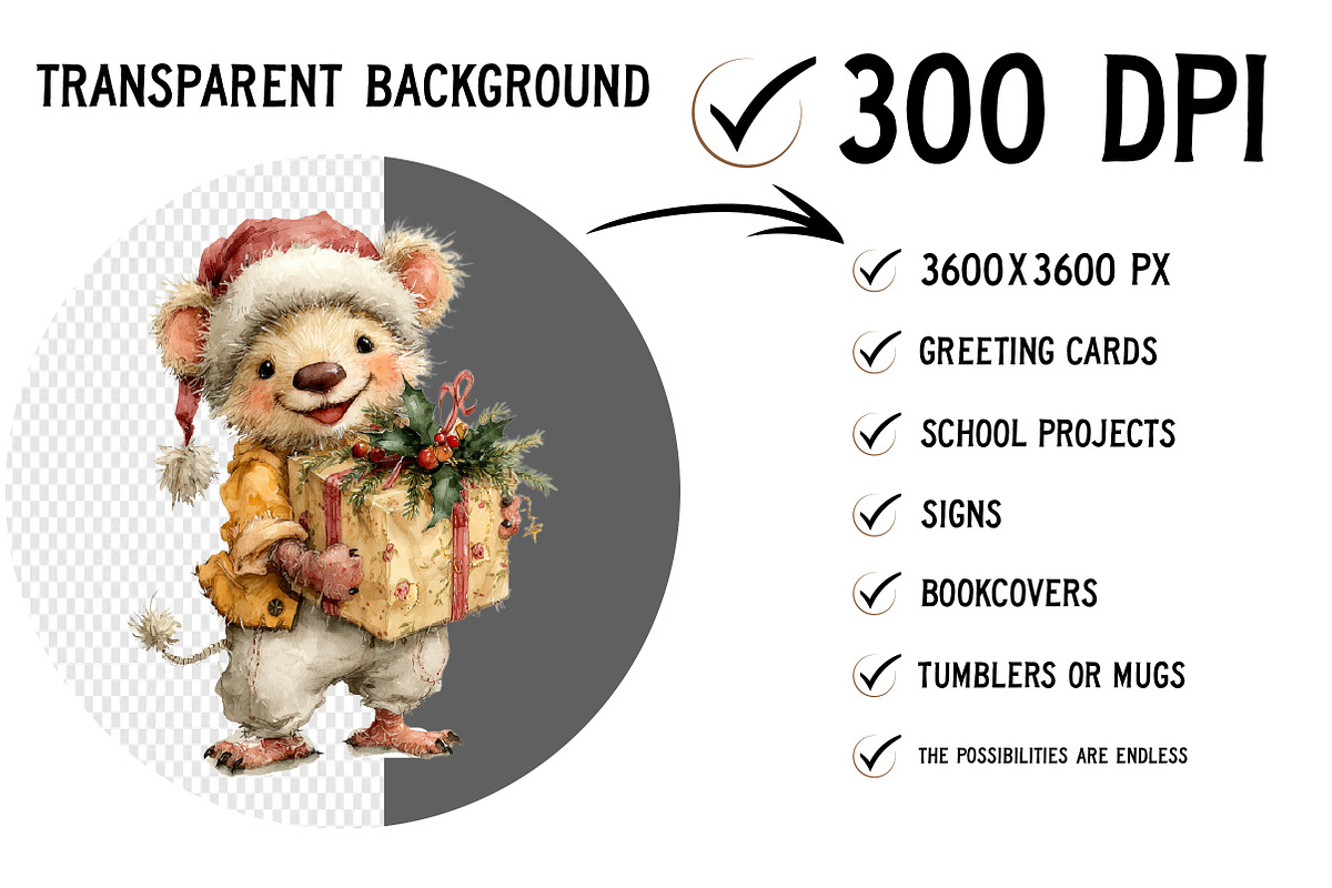 Whimsical Christmas Teddy Bear, a Seasonal Illustration by Craft Nest (Photo 2 of 6)