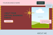 One Page Canva Website Template, a Landing Page Template by Oakley Studios Design (Thumbnail 2 of 3)
