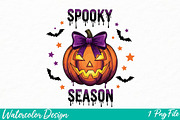 Spooky Season Png, an Illustration by Watercolor design (Thumbnail 1 of 3)