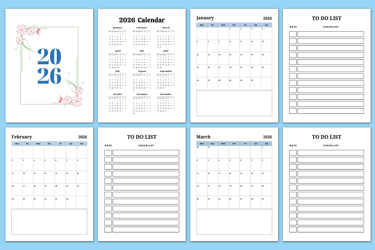Editable 2024-2028 Monthly Planner, a Stationery Template by Designmela01 (Photo 4 of 6)