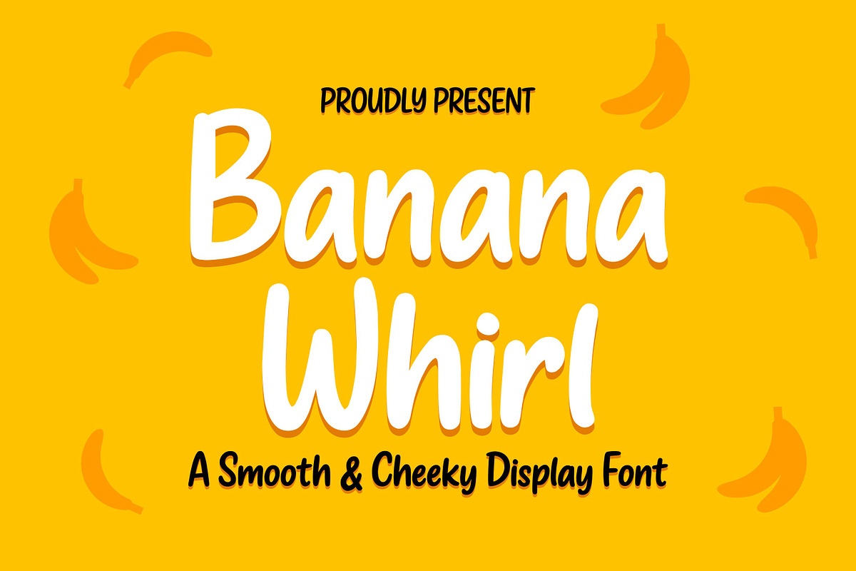 Banana Whirl Handdrawn Display Font, a Font by Gumrega Studio (Photo 1 of 7)