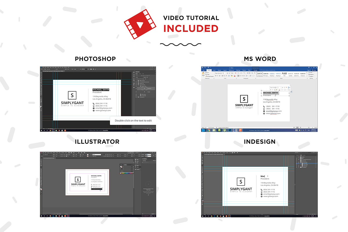Simple Individual Business Cards, a Business Card Template by Galaxiya (Photo 9 of 10)