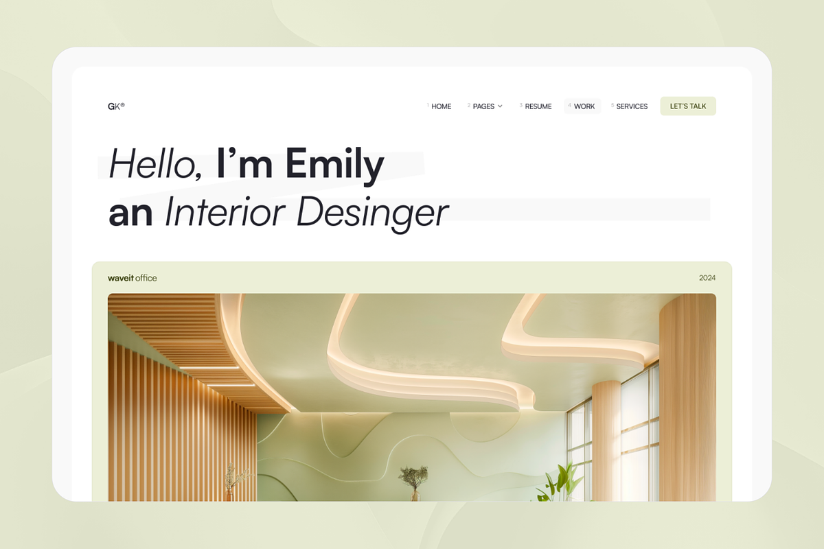 Intero – Interior Designer Portfolio, a Landing Page Template by Hue Supply (Photo 2 of 4)