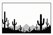 Southwestern Cactus Mountain Vector, an Illustration by hafijul (Thumbnail 2 of 15)