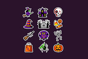 Spooky Halloween Patch Set, a Seasonal Illustration by Rafoz (Thumbnail 3 of 3)